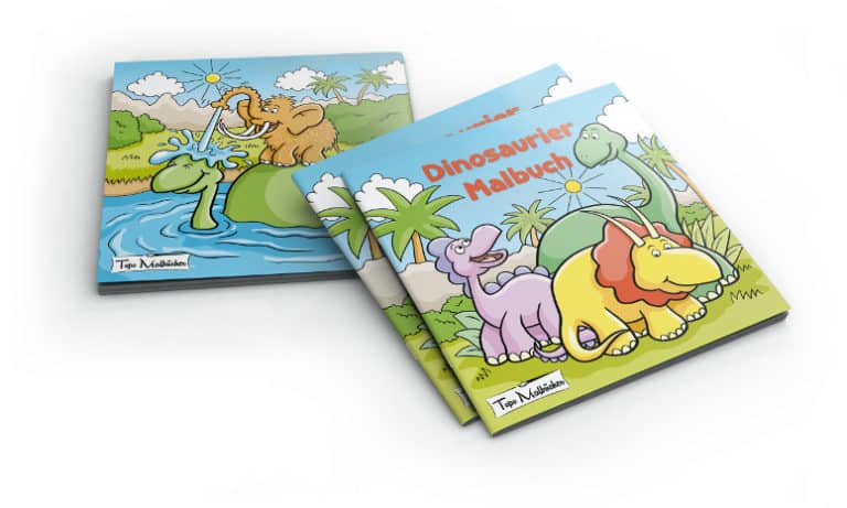 Dinosaurier Malbuch für Kinder und Erwachsene 3 Dinos - Topo-Malbuecher